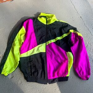 Vintage Windbreaker Marnie West Sz Lg Women’s 80s 90s spring attire
